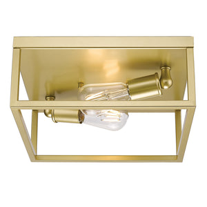 Golden - 2072-FM OG - Two Light Flush Mount - Wesson OG - Olympic Gold