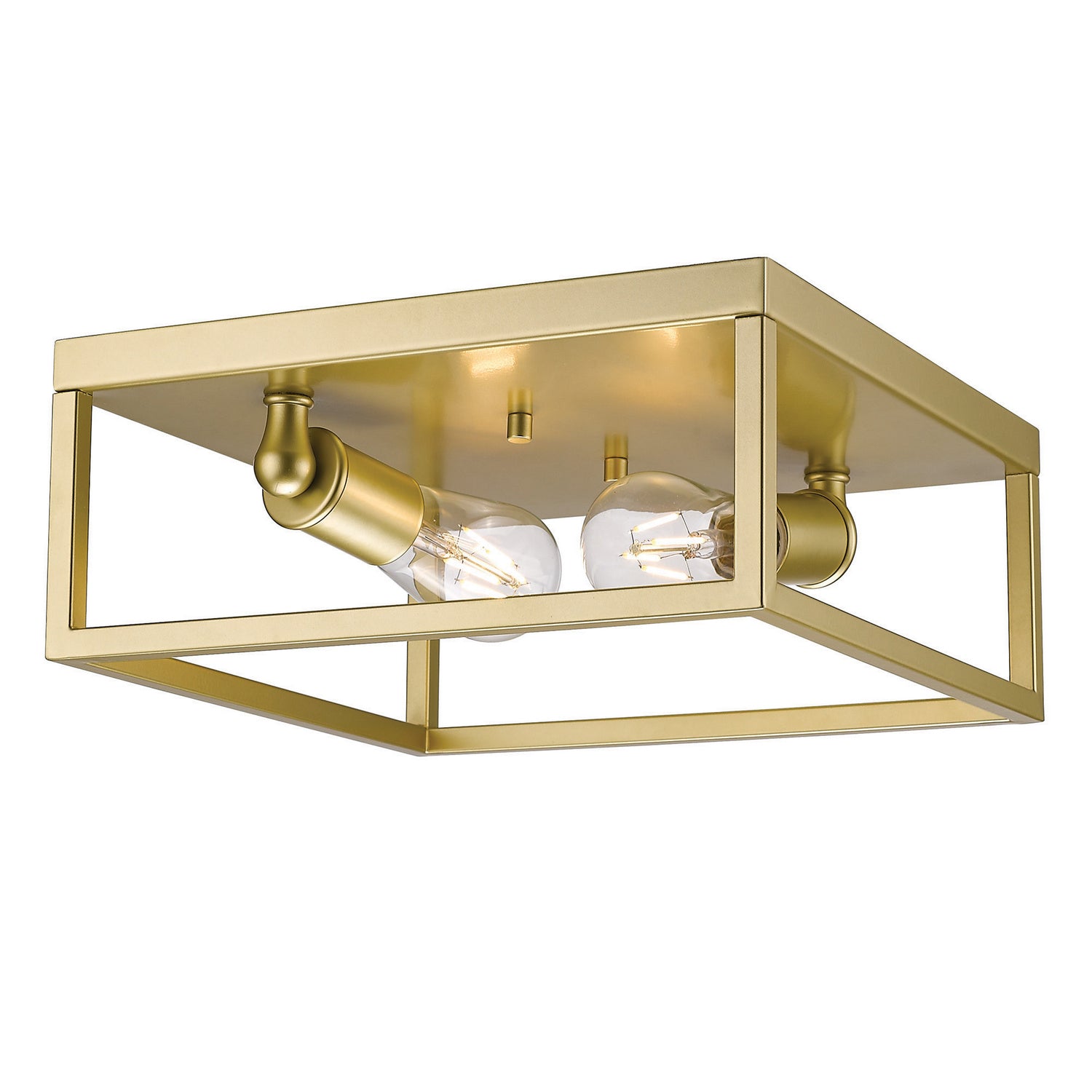 Golden - 2072-FM OG - Two Light Flush Mount - Wesson OG - Olympic Gold