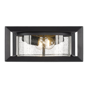 Golden - 2073-OFM NB-SD - Two Light Outdoor Flush Mount - Smyth NB - Natural Black