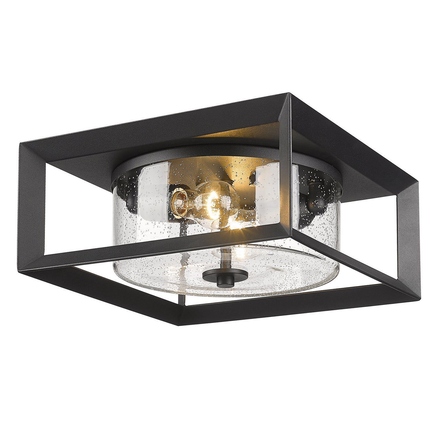 Golden - 2073-OFM NB-SD - Two Light Outdoor Flush Mount - Smyth NB - Natural Black