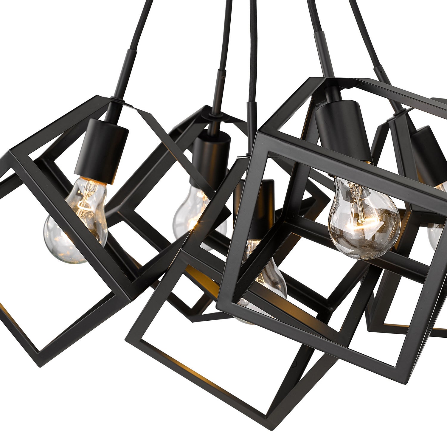 Golden - 2086-5P BLK - Five Light Pendant - Cassio BLK - Matte Black