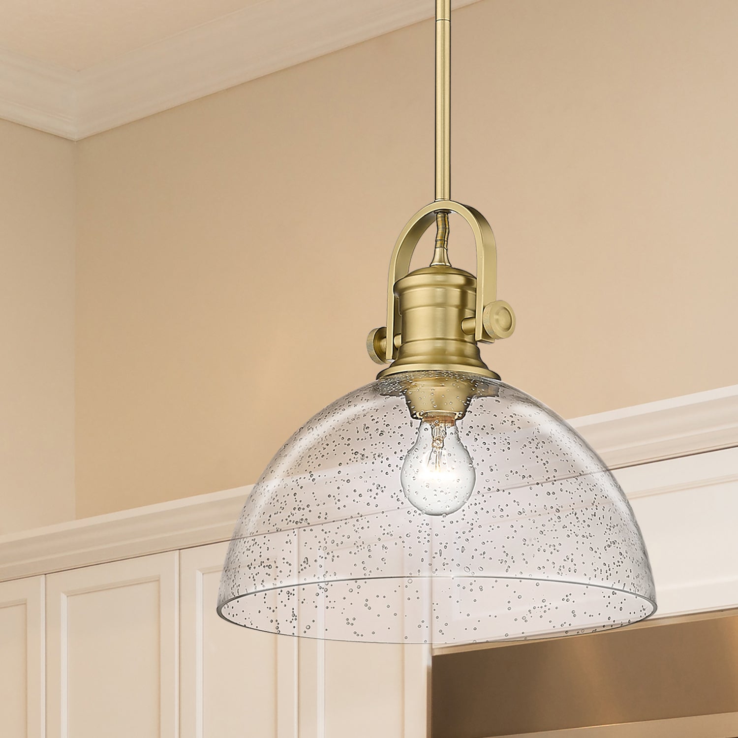 Golden - 3118-L BCB-SD - One Light Pendant - Hines BCB - Brushed Champagne Bronze