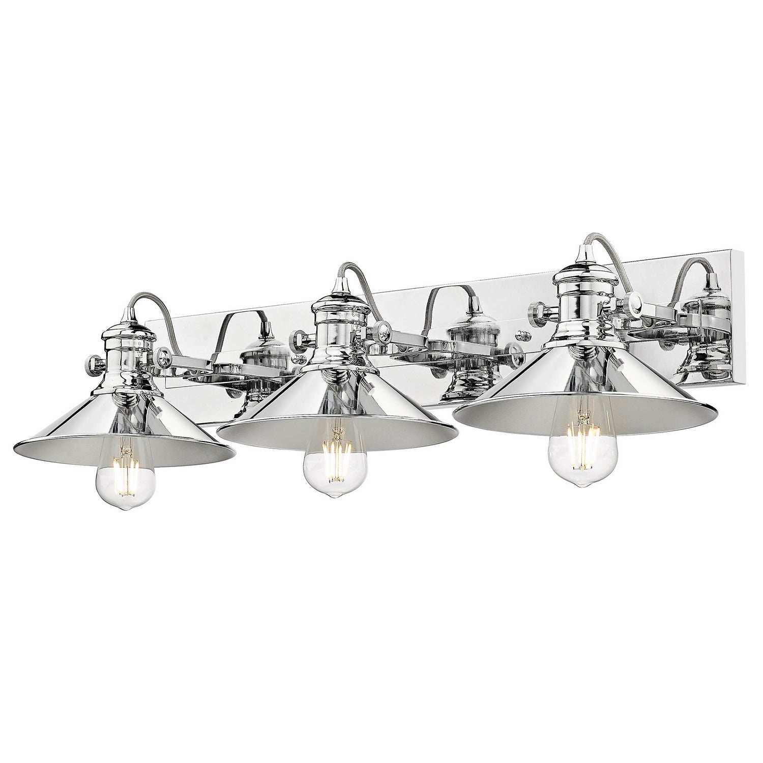 Golden - 3122-BA3 CH-CH - Three Light Bath Vanity - Kleine - Chrome