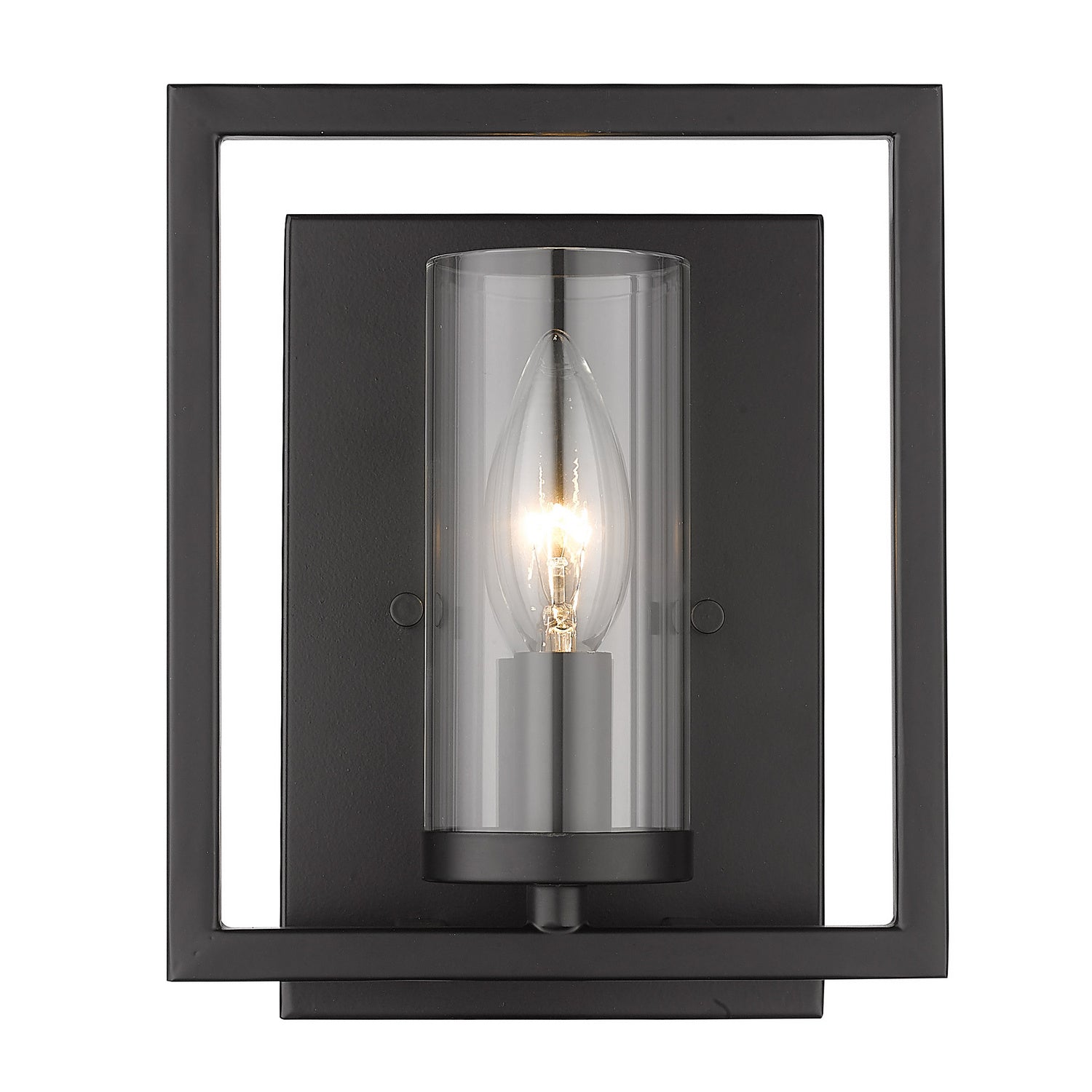 Golden - 6068-1W BLK - One Light Wall Sconce - Marco BLK - Matte Black