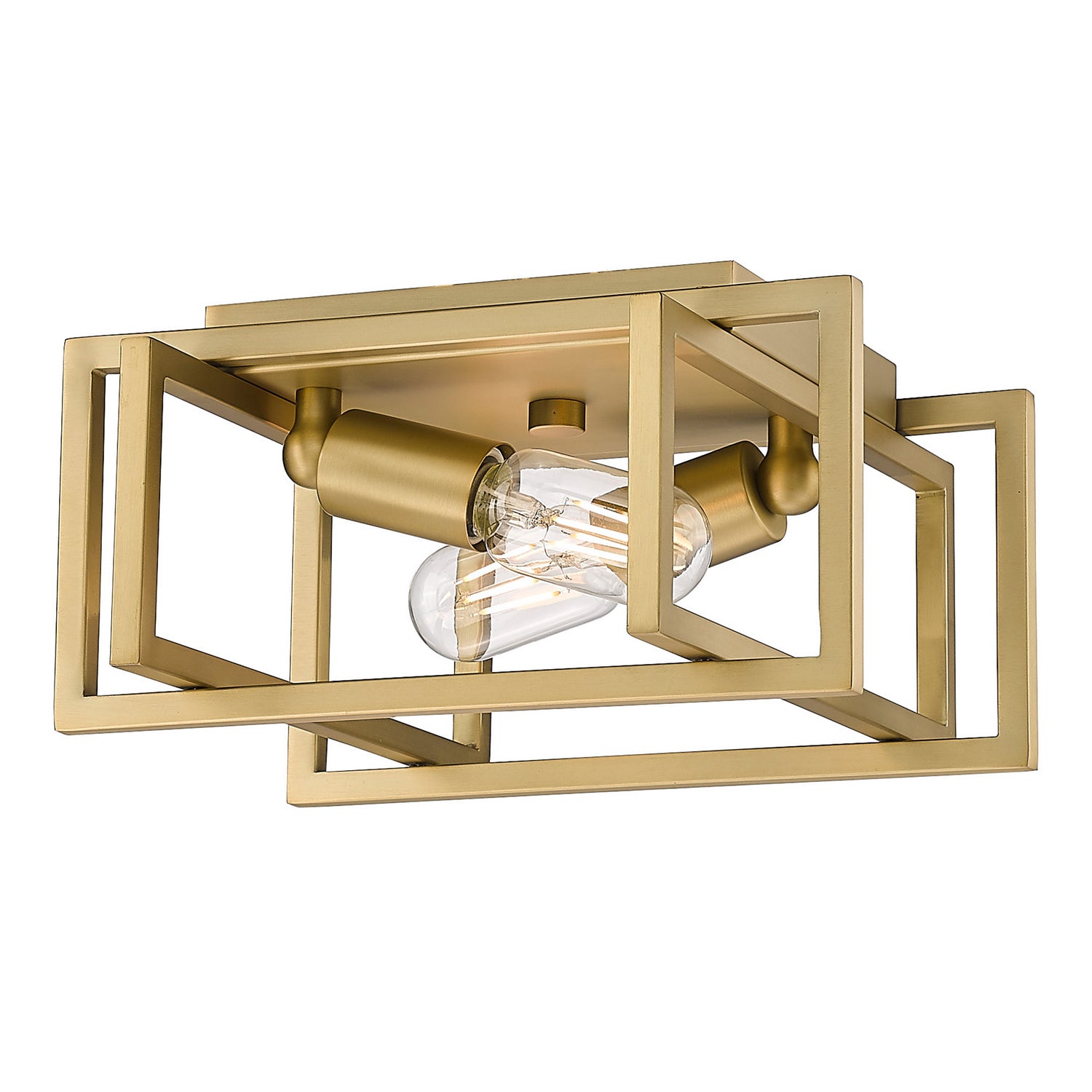 Golden - 6070-FM BCB-BCB - Two Light Flush Mount - Tribeca BCB - Brushed Champagne Bronze