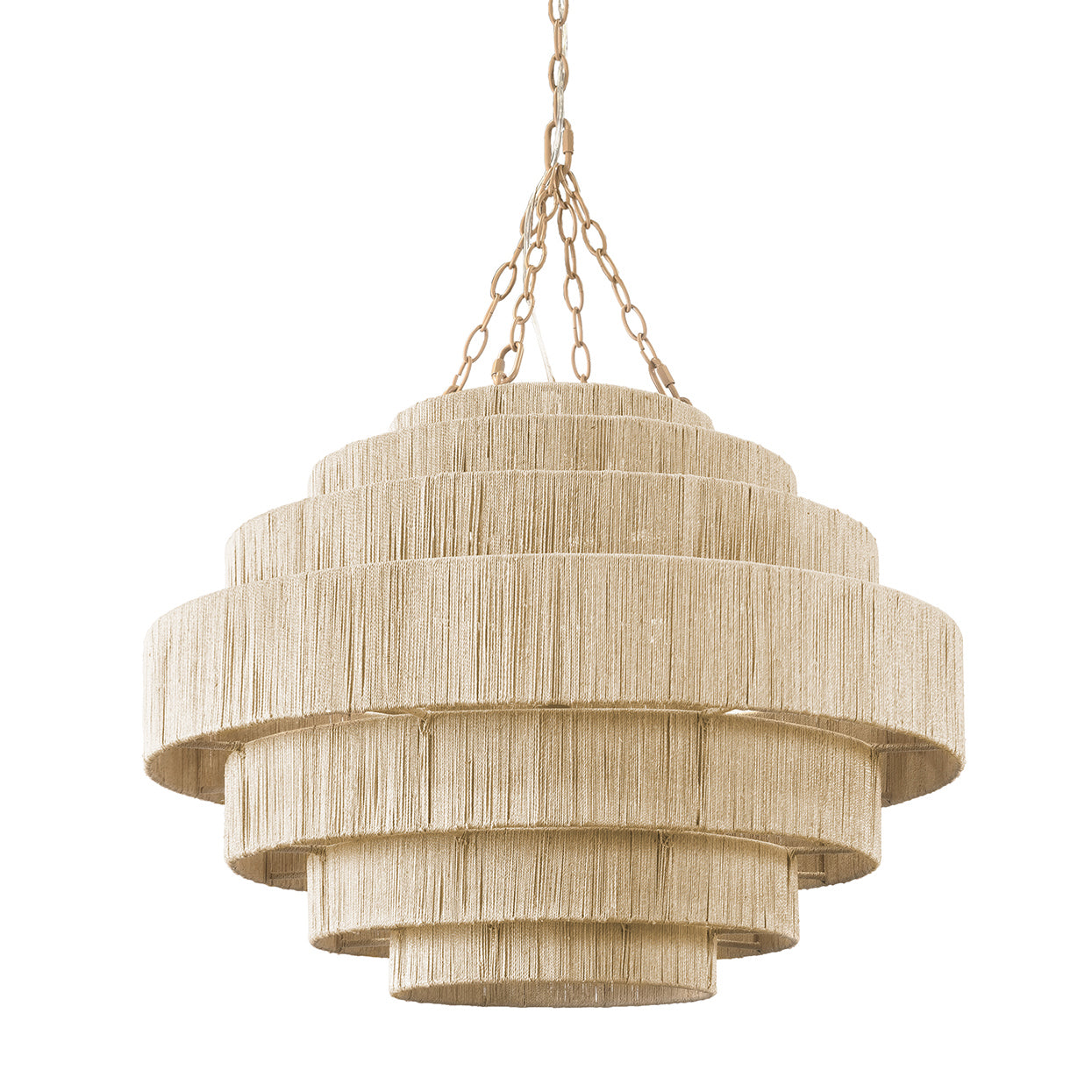 Palecek - 2005-79 - Four Light Pendant - Everly - Taupe