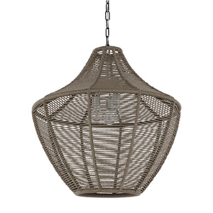 Palecek - 2063-79 - Three Light Outdoor Chandelier - Nantucket - Black