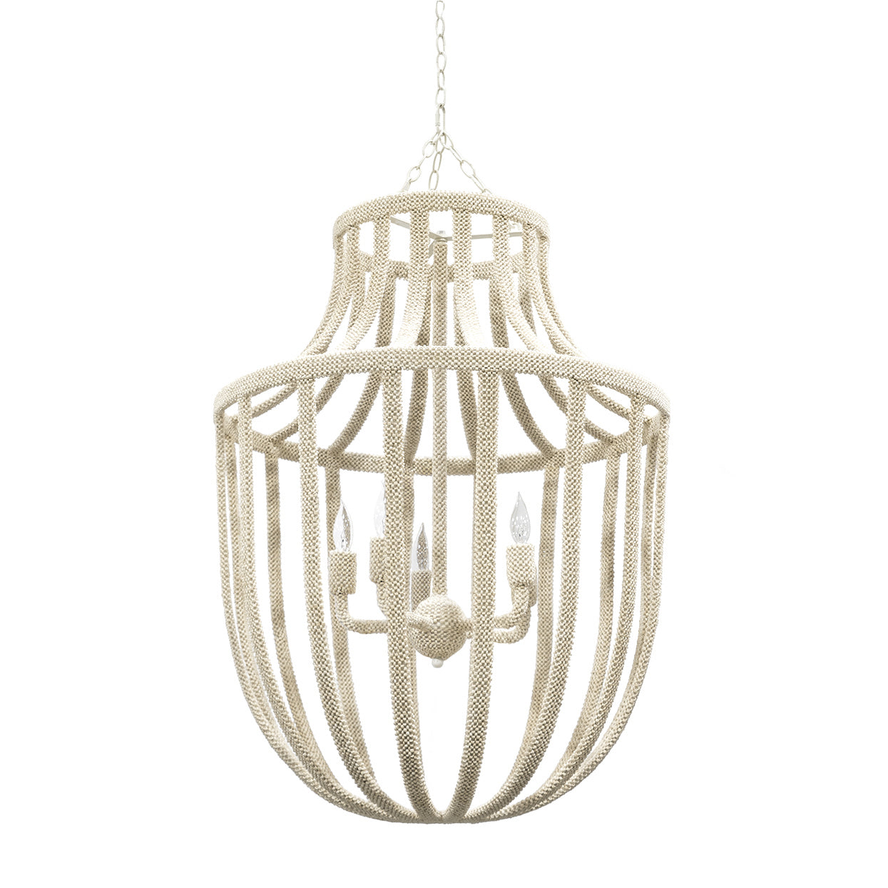 Palecek - 2469-79 - Five Light Chandelier - Paloma - Cream