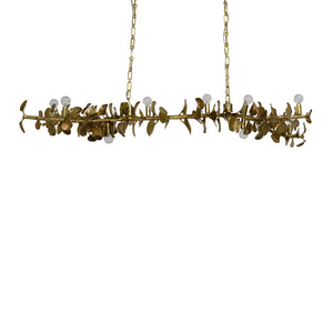 Palecek - 2475-79 - Ten Light Chandelier - Eucalyptus - Satin Brass