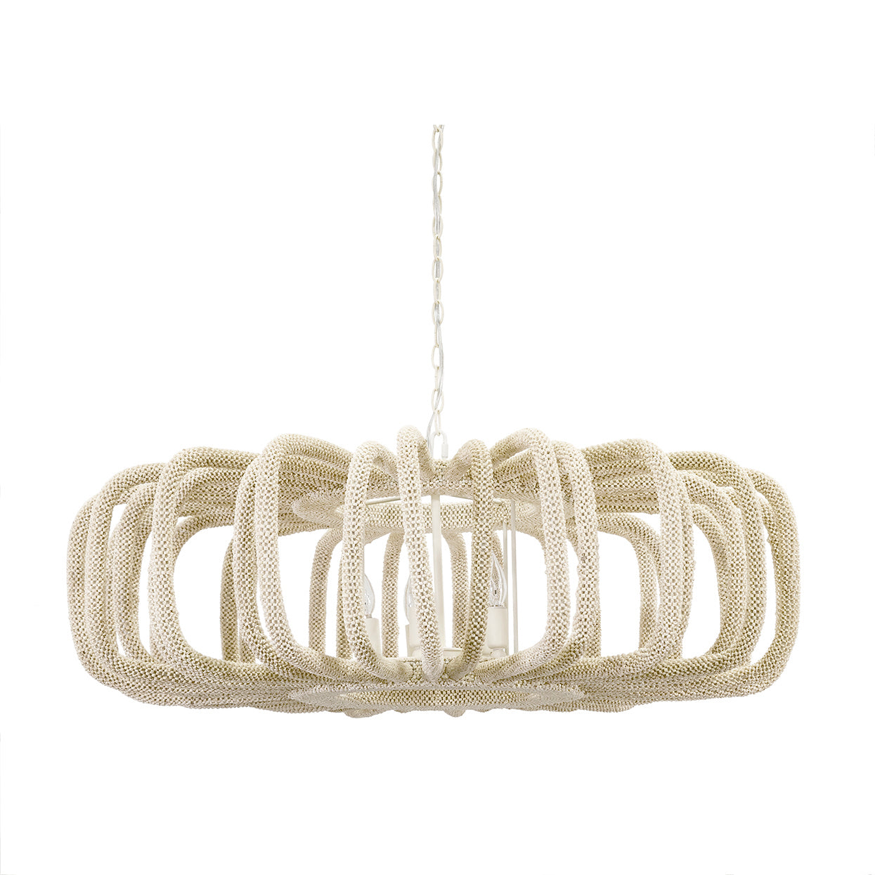 Palecek - 2512-79 - Five Light Pendant - Corey - Off-White