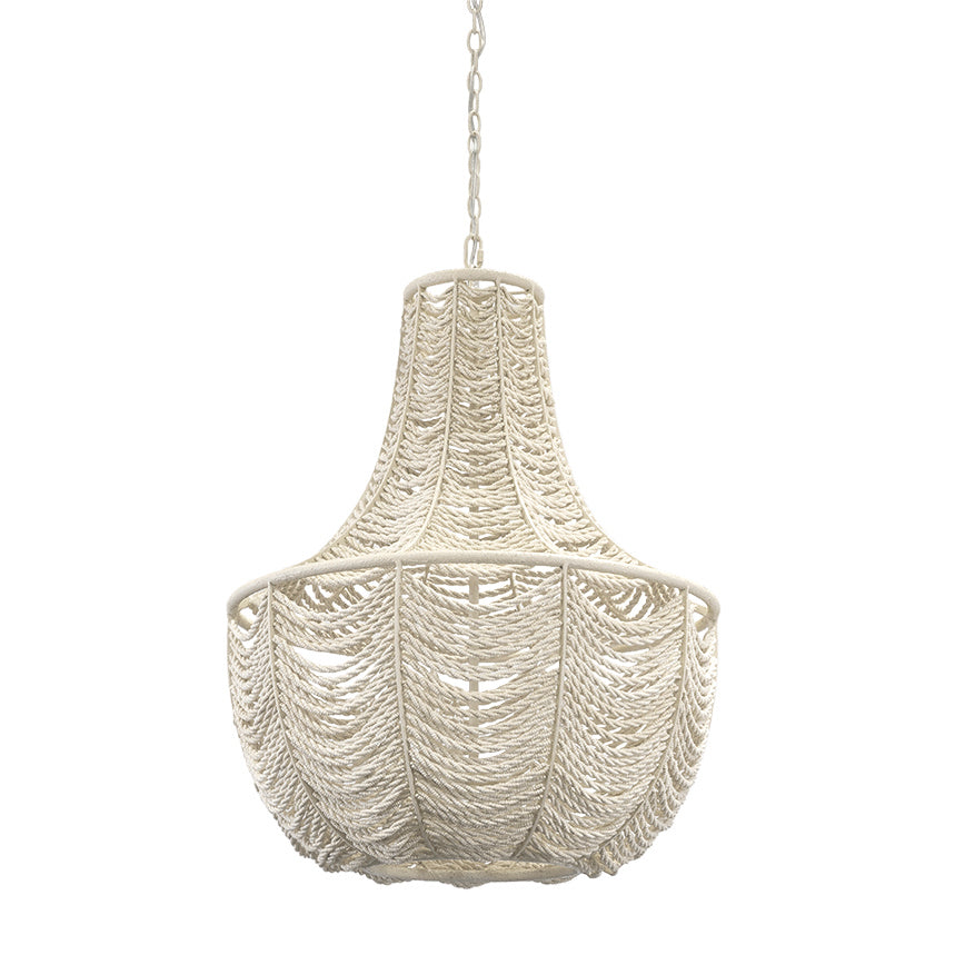 Palecek - 2516-79 - Five Light Chandelier - Cabrillo - Cream