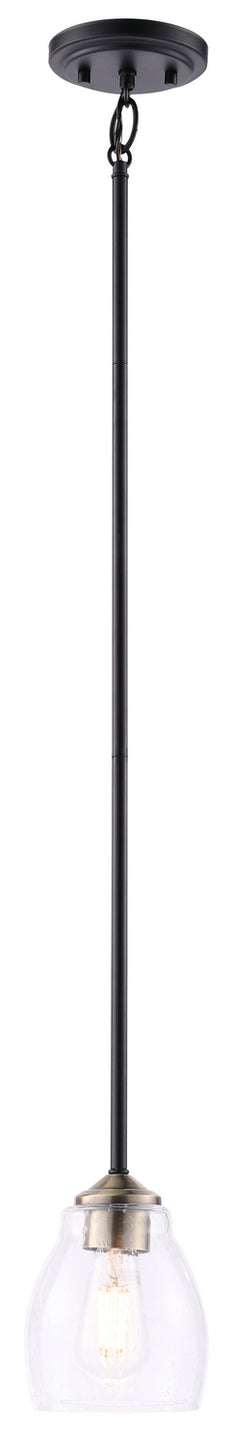 Minka-Lavery - 2430-878 - One Light Pendant - Winsley - Coal w/Stained Brass