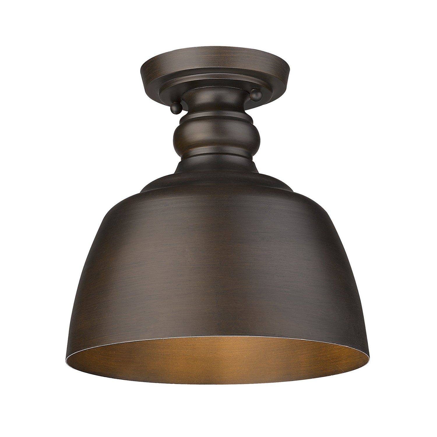 Golden - 0316-FM RBZ - One Light Flush Mount - Holmes - Rubbed Bronze