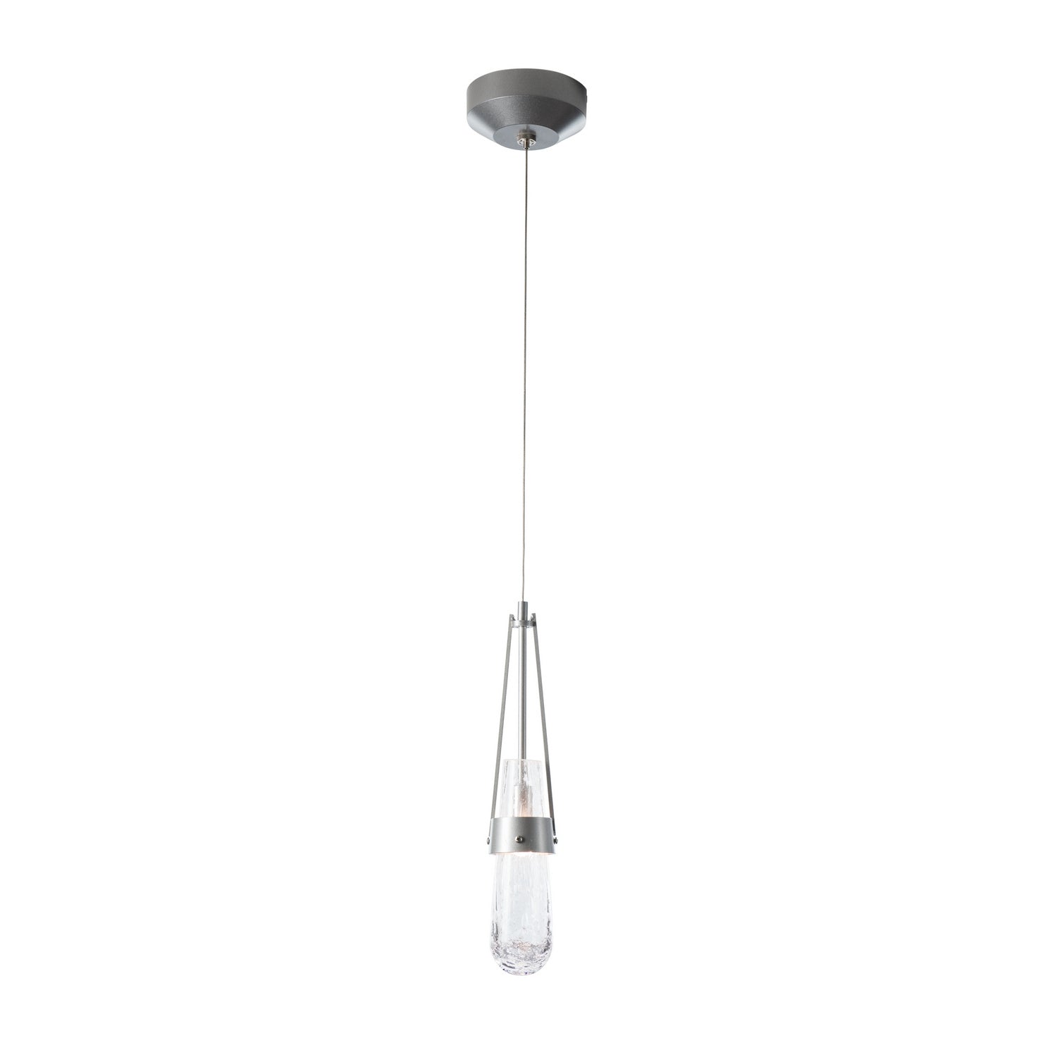 Hubbardton Forge - 161042-SKT-STND-85-YG0434 - Link Blown Glass Low Voltage Mini Pendant - Link - Sterling
