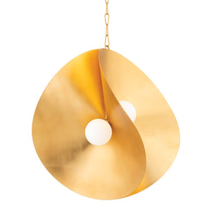 Corbett Lighting - 330-30-GL - Four Light Pendant - Peony - Gold Leaf