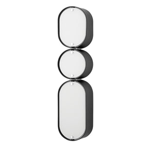 Corbett Lighting - 393-03-SBK/SS - Three Light Wall Sconce - Opal - Soft Black With Stainless Steel