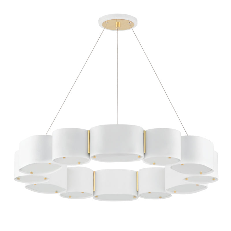 Corbett Lighting - 393-30-SWH/VB - 12 Light Chandelier - Opal - Soft White/Vintage Brass