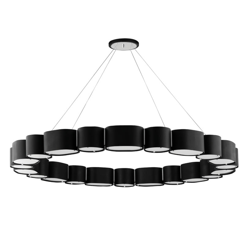 Corbett Lighting - 393-50-SBK/SS - 22 Light Chandelier - Opal - Soft Black/Stainless Steel