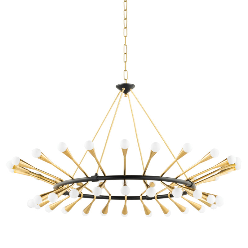 Corbett Lighting - 401-48-VPB/BBR - 48 Light Chandelier - Aries - Vintage Polished Brass/Black Brass