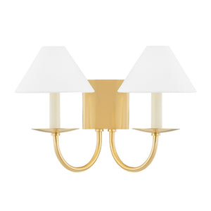 Mitzi - H464102-AGB - Two Light Wall Sconce - Lenore - Aged Brass