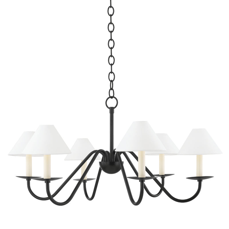 Mitzi - H464806-SBK - Six Light Chandelier - Lenore - Soft Black