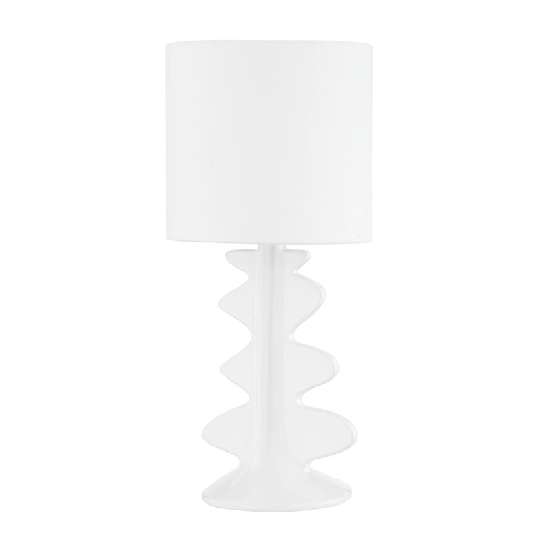 Mitzi - HL684201-AGB/CGW - One Light Table Lamp - Liwa - Aged Brass/Ceramic Gloss White