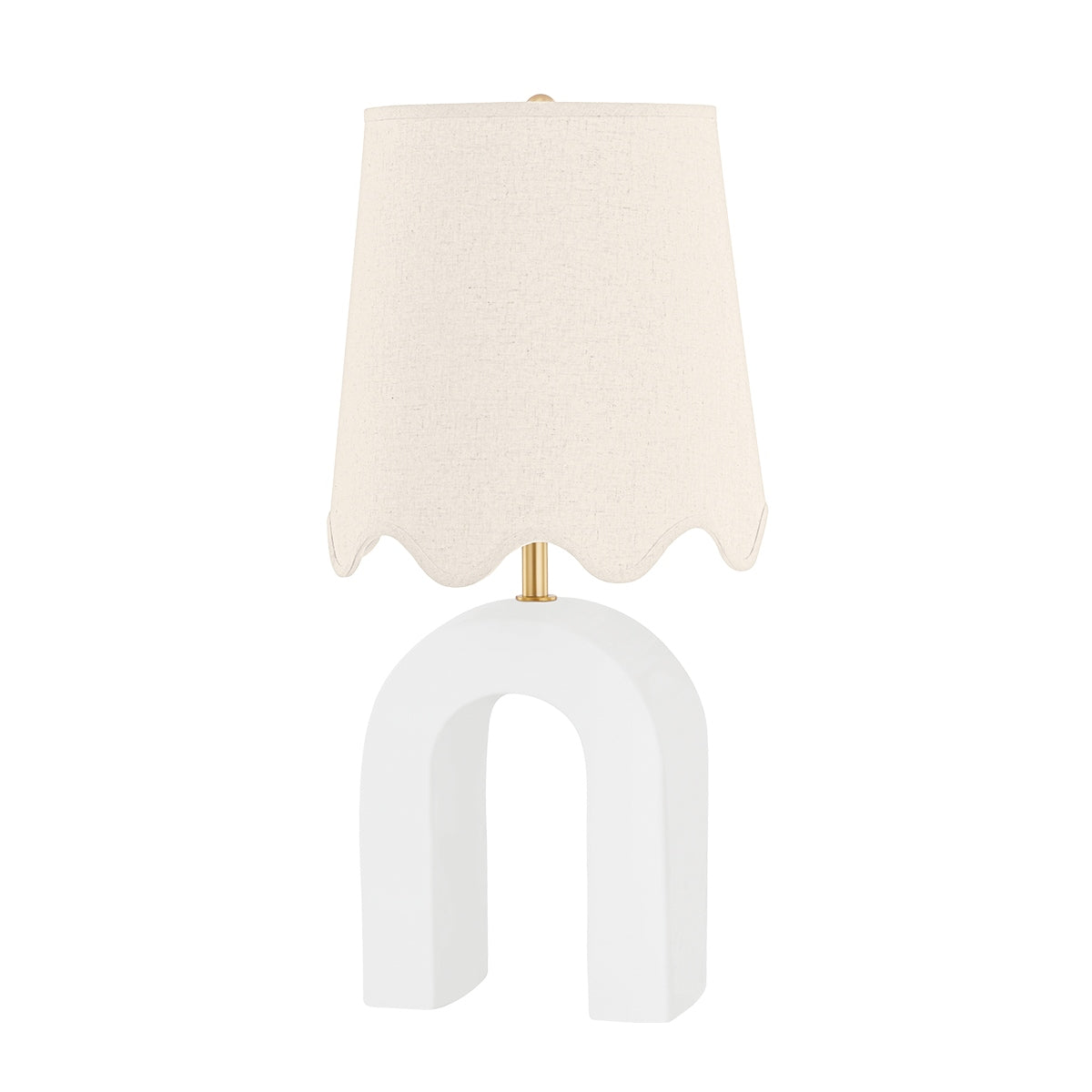 Mitzi - HL685201-AGB/CMW - One Light Table Lamp - Roshani - Aged Brass/Ceramic Raw Matte White