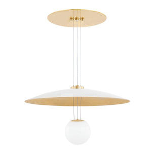 Hudson Valley - KBS1743701-S - LED Pendant - Brim - Soft White/Gold Leaf