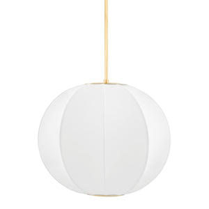 Hudson Valley - KBS1744701S-AGB - One Light Pendant - Jupiter - Aged Brass