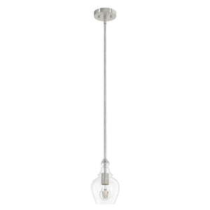 Hunter - 19569 - One Light Pendant - Maple Park - Brushed Nickel