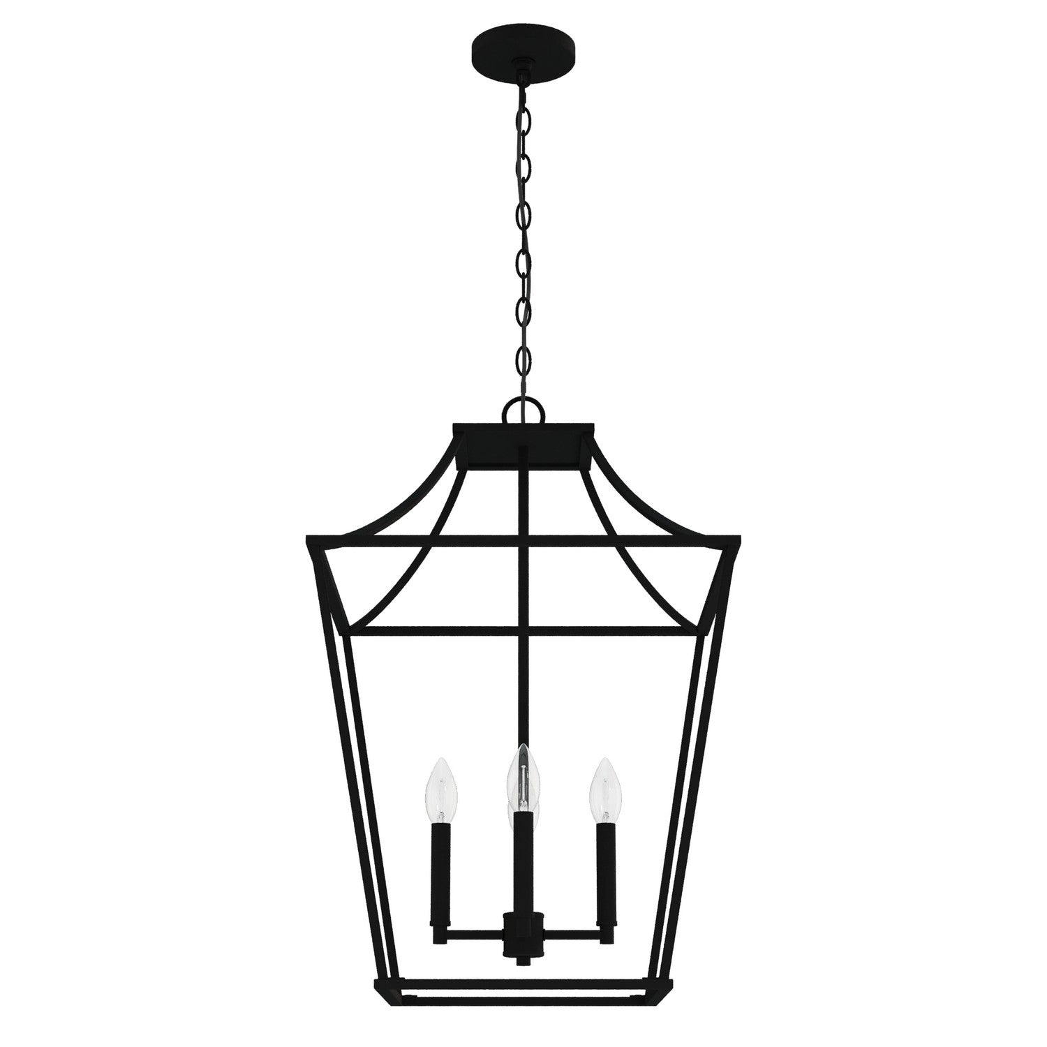 Hunter - 19704 - Four Light Pendant - Laurel Ridge - Natural Black Iron