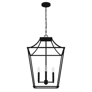 Hunter - 19704 - Four Light Pendant - Laurel Ridge - Natural Black Iron