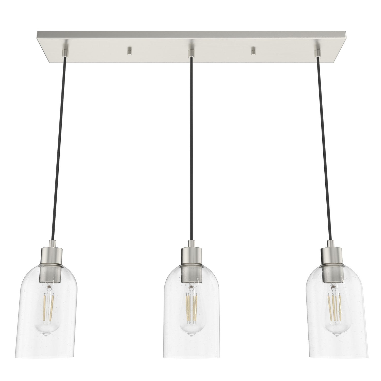 Hunter - 19716 - Three Light Pendant - Lochemeade - Brushed Nickel