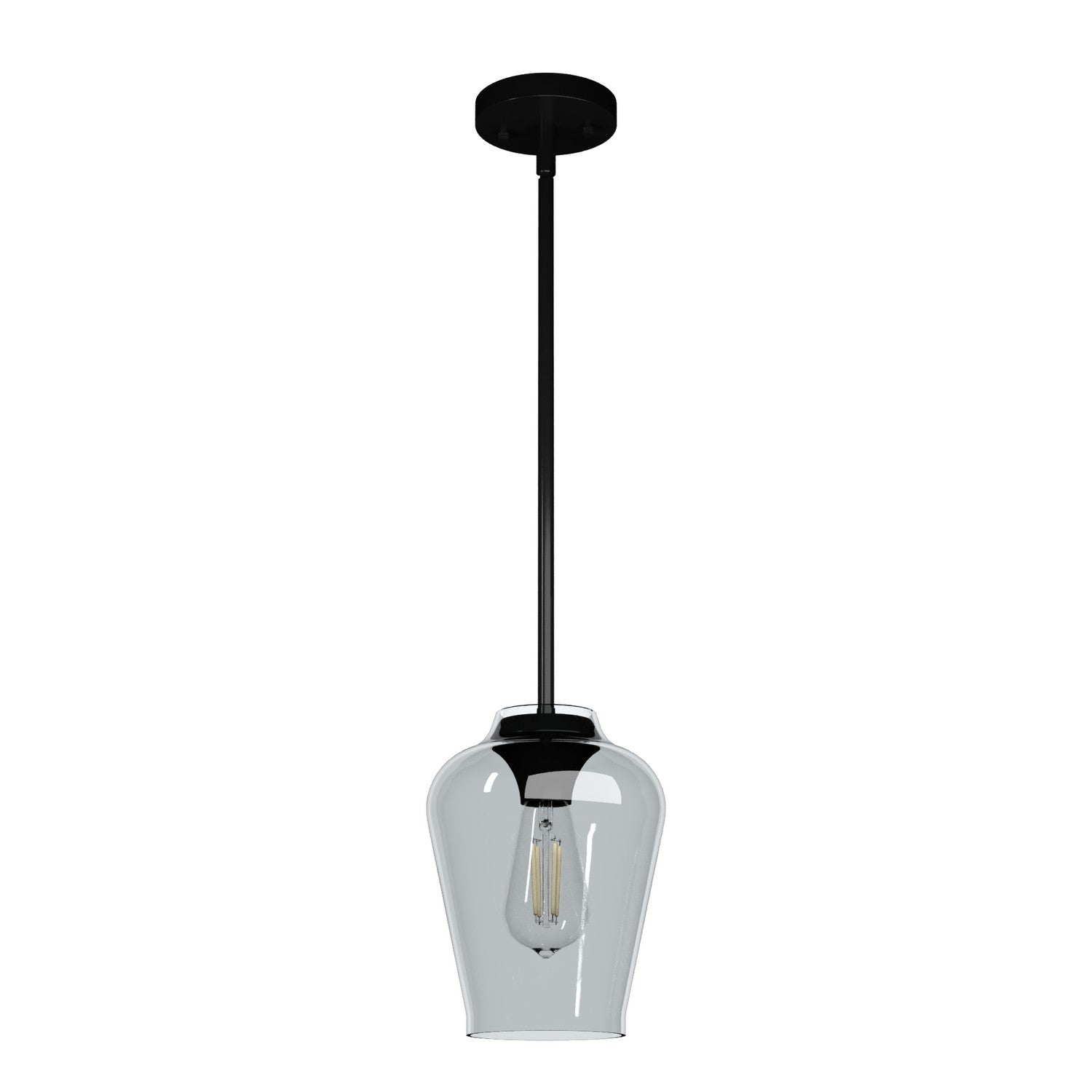 Hunter - 19724 - One Light Pendant - Vidria - Matte Black