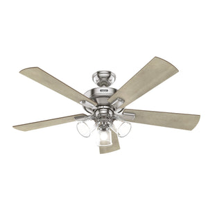 Hunter - 51858 - 52" Ceiling Fan - Crestfield - Brushed Nickel