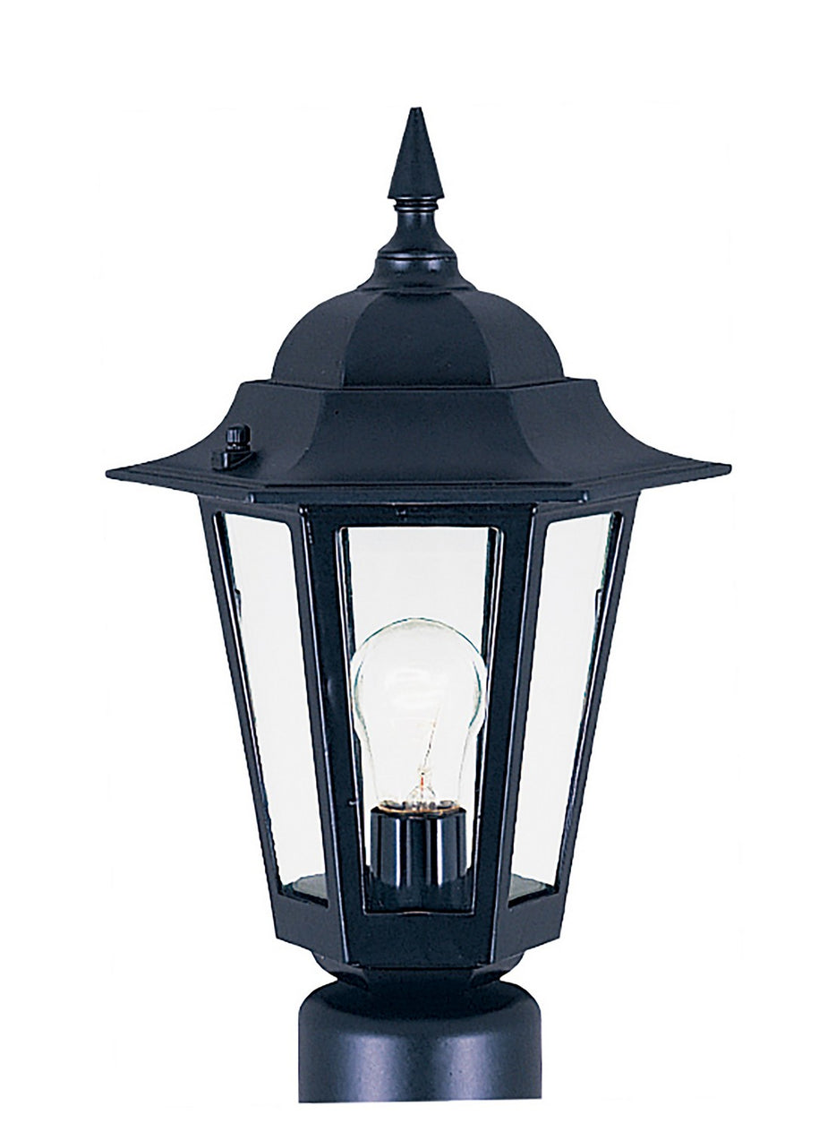 Maxim - 3001CLBK - One Light Outdoor Pole/Post Lantern - Builder Cast - Black