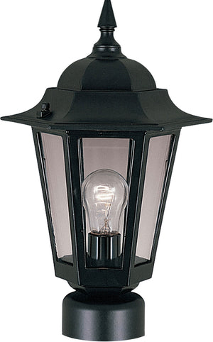 Maxim - 3001CLBK - One Light Outdoor Pole/Post Lantern - Builder Cast - Black