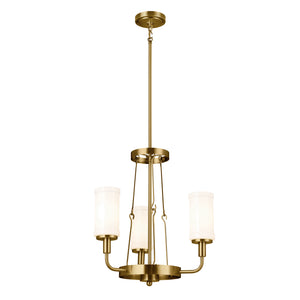 Kichler - 52450NBR - Three Light Mini Chandelier - Vetivene - Natural Brass