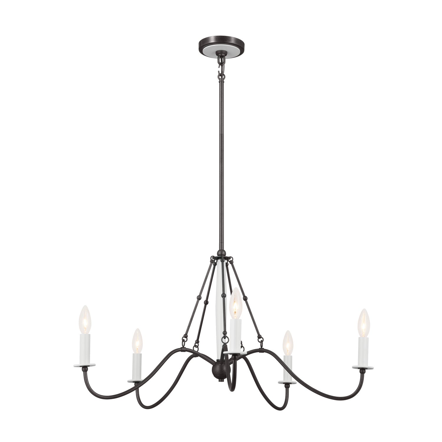 Kichler - 52455AVI - Five Light Chandelier - Freesia - Anvil Iron