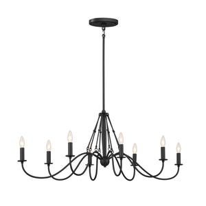 Kichler - 52457BKT - Eight Light Linear Chandelier - Freesia - Textured Black