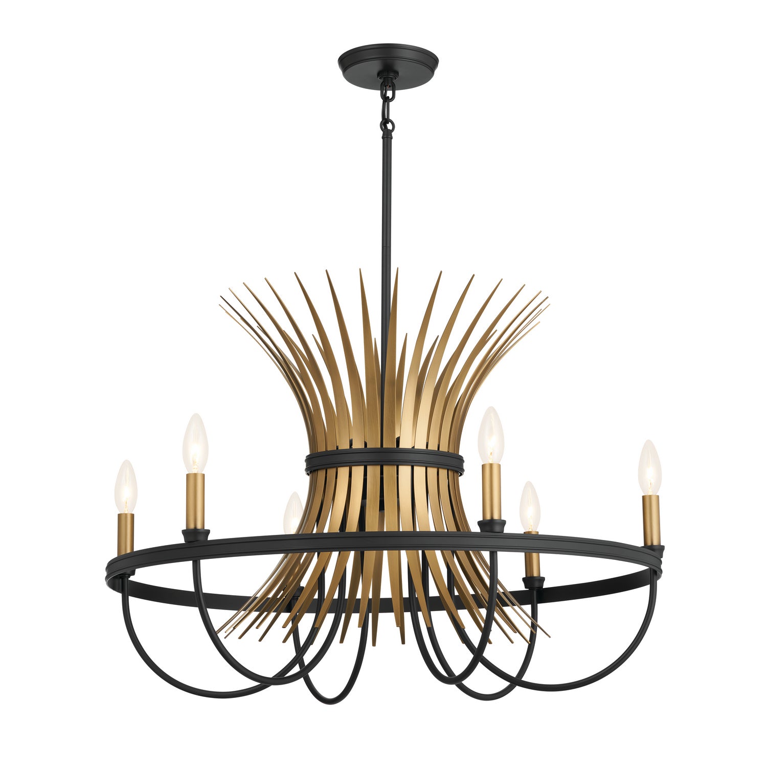 Kichler - 52458BK - Six Light Chandelier - Baile - Black