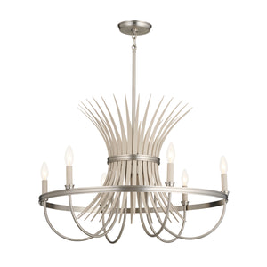 Kichler - 52458NI - Six Light Chandelier - Baile - Brushed Nickel