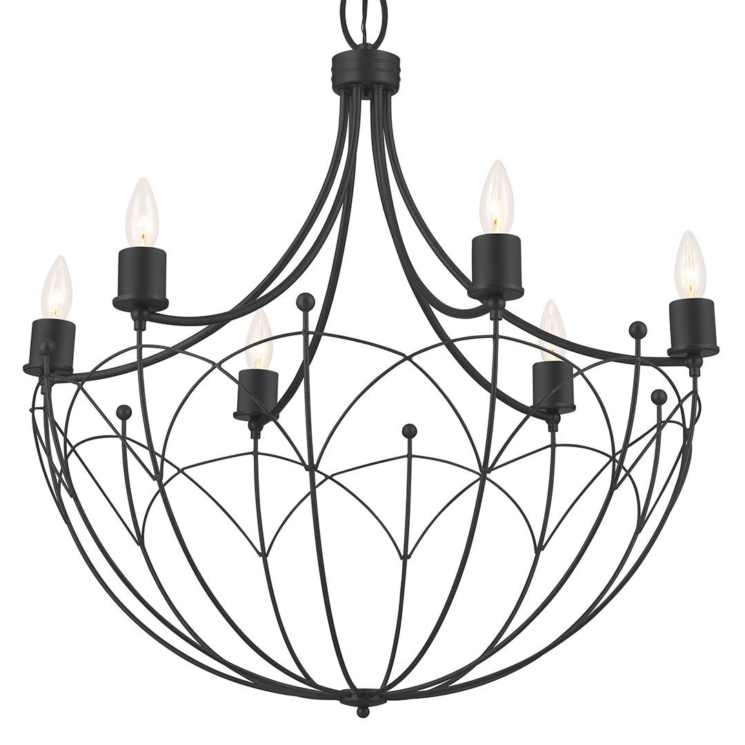 Kichler - 52462BKT - Six Light Chandelier - Topiary - Textured Black
