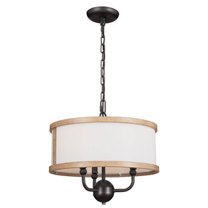 Kichler - 52465AVI - Three Light Chandelier/Semi Flush - Heddle - Anvil Iron