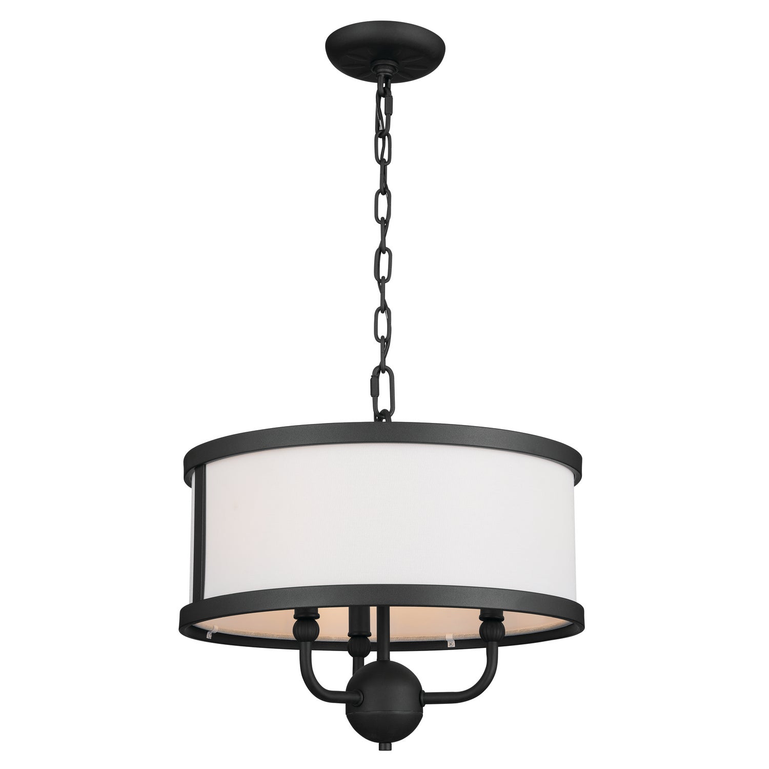 Kichler - 52465BKT - Three Light Chandelier/Semi Flush - Heddle - Textured Black