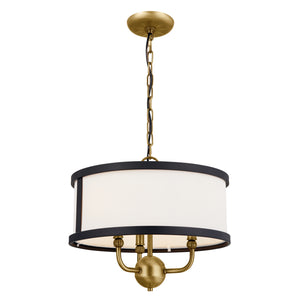 Kichler - 52465NBR - Three Light Chandelier/Semi Flush - Heddle - Natural Brass