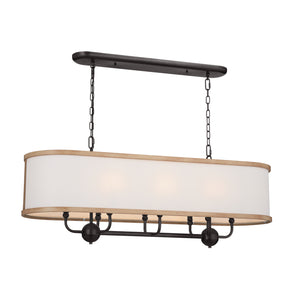 Kichler - 52467AVI - Eight Light Linear Chandelier - Heddle - Anvil Iron