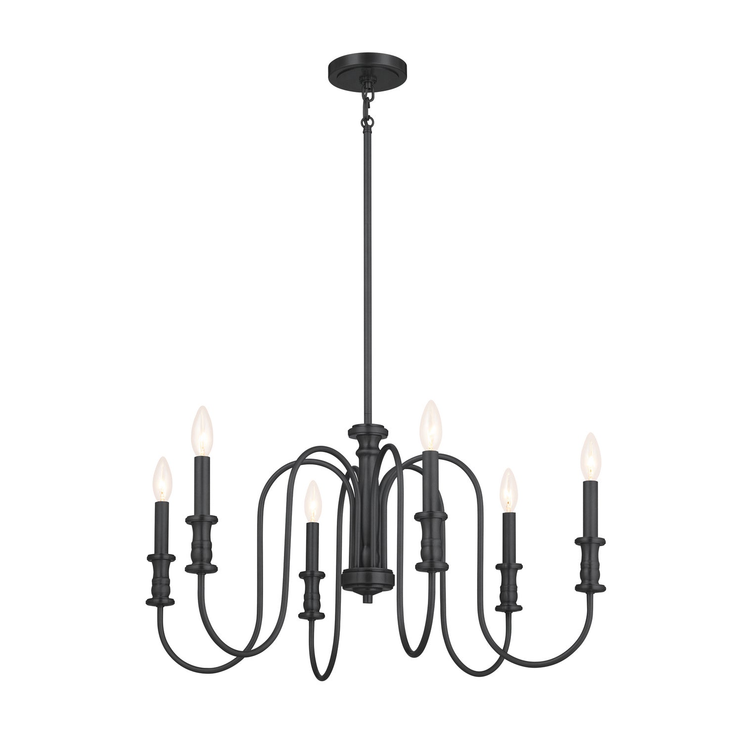 Kichler - 52470BK - Six Light Chandelier - Karthe - Black