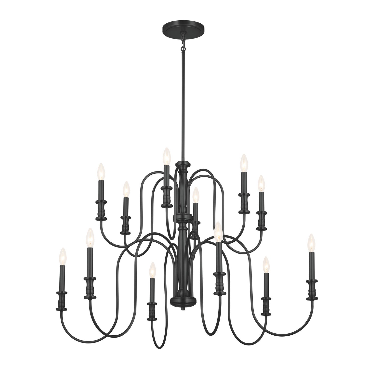 Kichler - 52472BK - 12 Light Chandelier - Karthe - Black