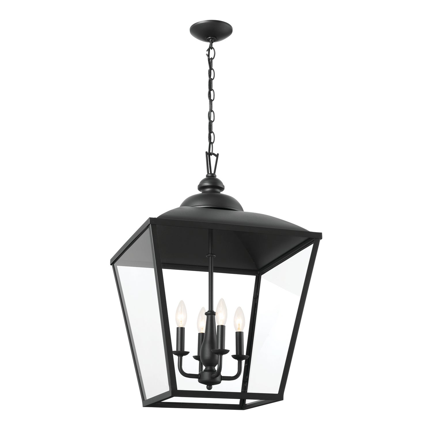 Kichler - 52475BKT - Four Light Foyer Pendant - Dame - Textured Black